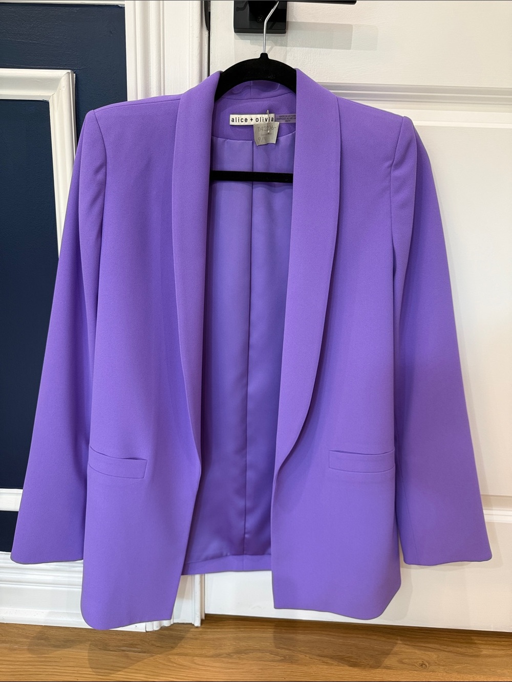 Alice + Olivia Purple Boyfriend Blazer